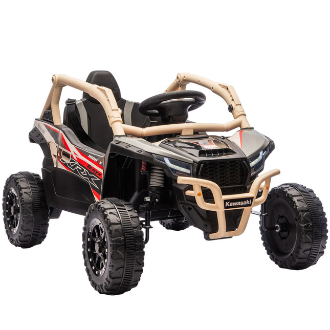 Kinder 12V Elektro-Geländewagen, Fernbedienung, LED, Gelb