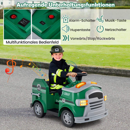 12V Kinder-Feuerwehrauto zum Aufsitzen mit Spielzeug-Feuerlöscher