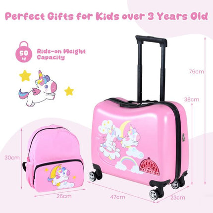 Kinder 2-teiliges Reiseset, Rollkoffer, Rucksack