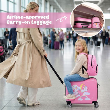 Kinder 2-teiliges Reiseset, Rollkoffer, Rucksack