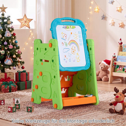 Kids 3-in-1 Art Easel with Magnetic Board, Green