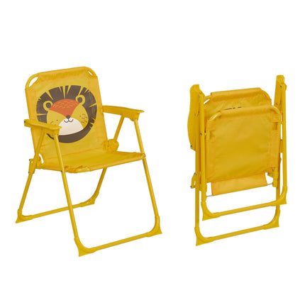 4-teiliges Campingmöbel-Set für Kinder mit Sonnenschirm