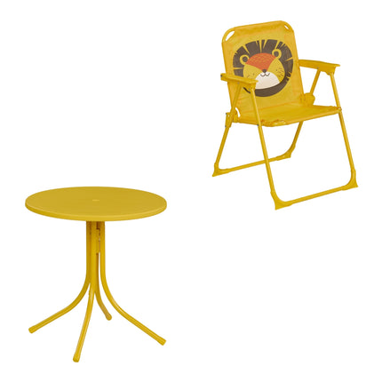 4-teiliges Campingmöbel-Set für Kinder mit Sonnenschirm