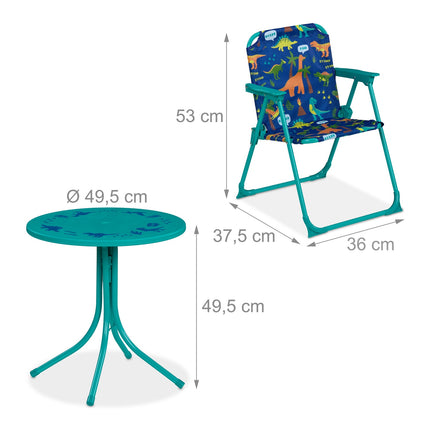 4-teiliges Outdoor-Kindermöbelset mit Sonnenschirm