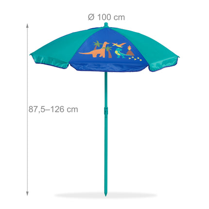 4-teiliges Outdoor-Kindermöbelset mit Sonnenschirm