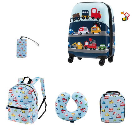 Kids' 5-Piece Luggage Set: 16"" Suitcase, Backpack, Blue