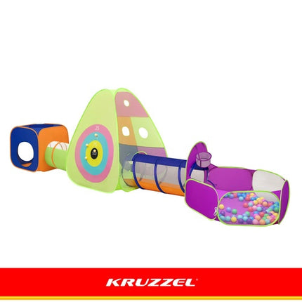 5-in-1 Kinderzelt-Set mit Tunneln und 100 Bällen