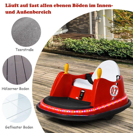 Kinder 6V Elektro-Bumper Car mit Lichtern, Rot, 57x75x42 cm