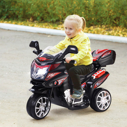 6V Elektro-Motorrad für Kinder, 3 Räder, Musik, LED