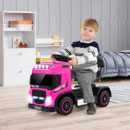 Kinder 6V Elektro-Rutschauto (Truck), verstellbarer Sitz, Pink