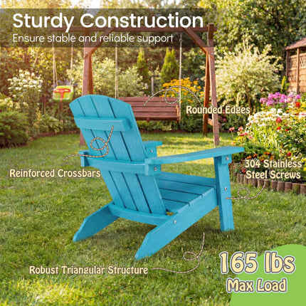 Kids Adirondack Chair, All-Weather HIPS, Turquoise