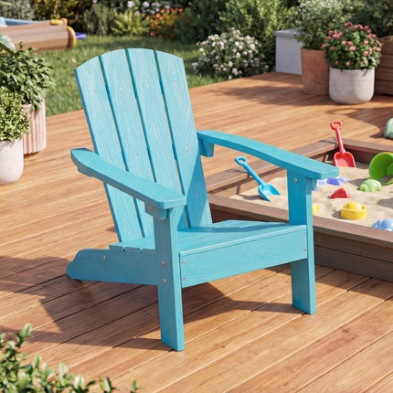 Kids Adirondack Chair, All-Weather HIPS, Turquoise