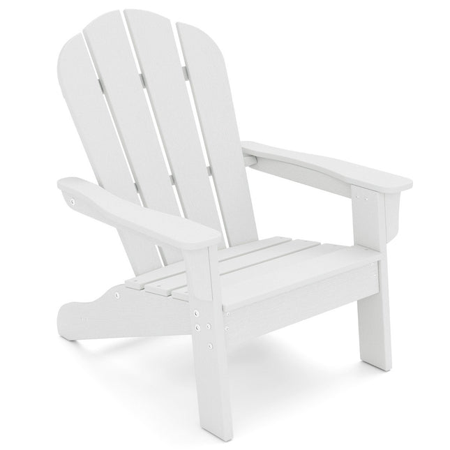 Kinder Adirondack Stuhl, HDPE, ergonomische Rückenlehne, Weiß