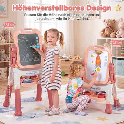 Kids' Adjustable 4-in-1 Art Easel with Accessories