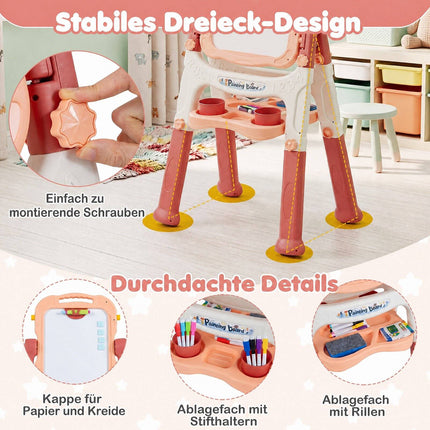 Kids' Adjustable 4-in-1 Art Easel with Accessories