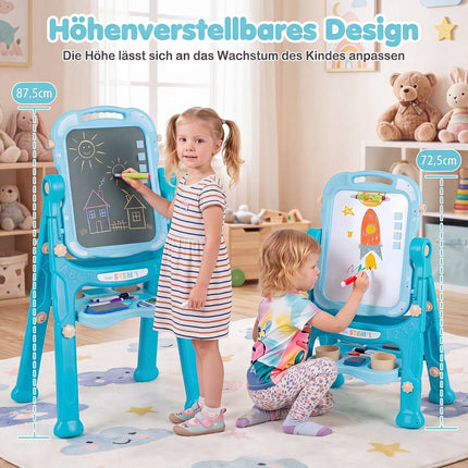 Kids Adjustable 4-in-1 Art Easel with Accessories