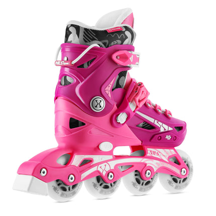 Verstellbare Inlineskates für Kinder, Rosa, Größe 31–34