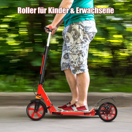 Verstellbarer Kinderroller, klappbar, rot