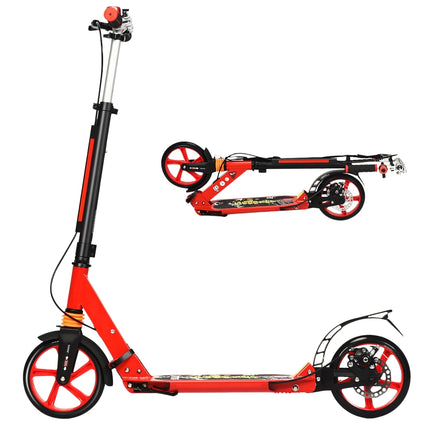 Verstellbarer Kinderroller, klappbar, rot