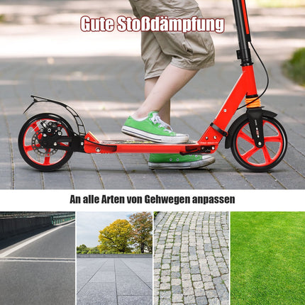 Verstellbarer Kinderroller, klappbar, rot