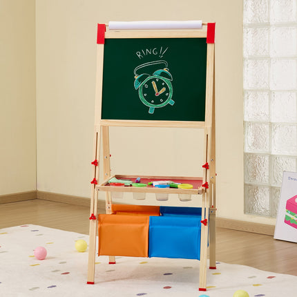 Kids Art Easel, 3-in-1 Double-Sided Magnetic Board