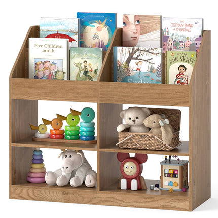 Bücherregal für Kinder, 3-stöckiges Präsentationsregal, 4 Fächer