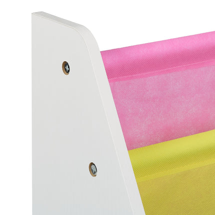 Kids' Bookshelf with 6 Fabric Storage Boxes