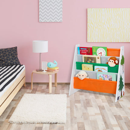 Bücherregal für Kinder mit Waldtiermotiven