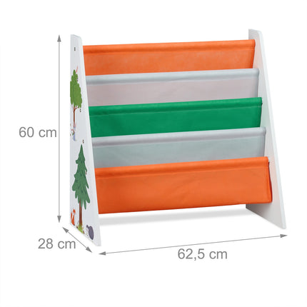 Bücherregal für Kinder mit Waldtiermotiven