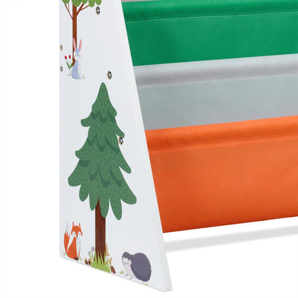 Bücherregal für Kinder mit Waldtiermotiven