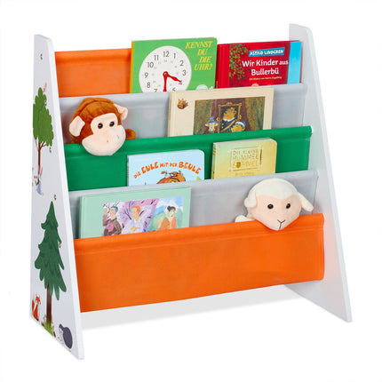 Bücherregal für Kinder mit Waldtiermotiven