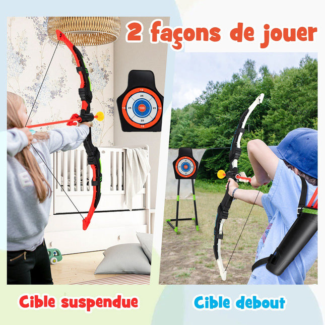 Kids Bow And Arrow Set 2-Pack, LED, 20 Suction Arrows