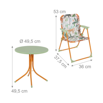 Kids' Camping Furniture Set with Adjustable Parasol