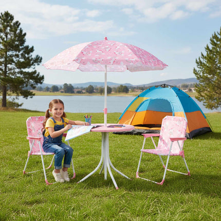 Kinder-Camping-Set mit verstellbarem Sonnenschirm