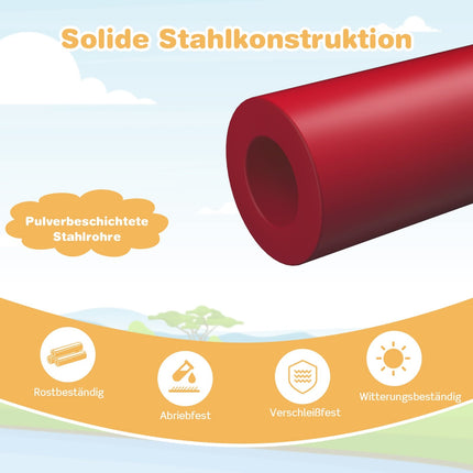Dětská prolézačka kopule se skluzavkou, nosnost 180kg, oranžová/červená