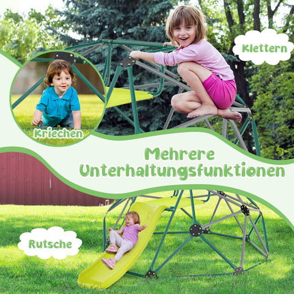 Kids Climbing Dome with Slide, Fabric Platform, 180kg Capacity