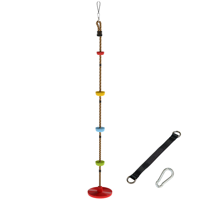 Kinder-Kletterseil-Set mit Schaukel und Fußgriffen