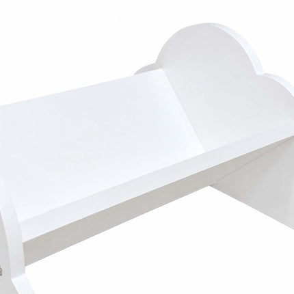 Kids' Cloud Bookshelf, White MDF, 17x43x29 cm