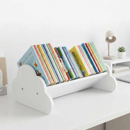 Kids' Cloud Bookshelf, White MDF, 17x43x29 cm