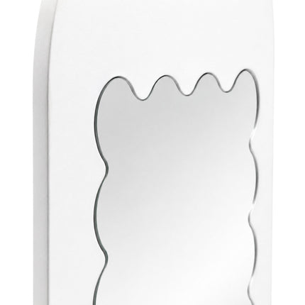Kids' Coat Rack with Mirror – White MDF, Acrylic