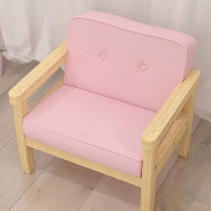 Kinder-Cord-Stuhl, Schaumstoff, Holzbeine, 3-8 Jahre, Rosa