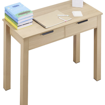 Kids Desk With 2 Drawers, Light Wood MDF Study Table