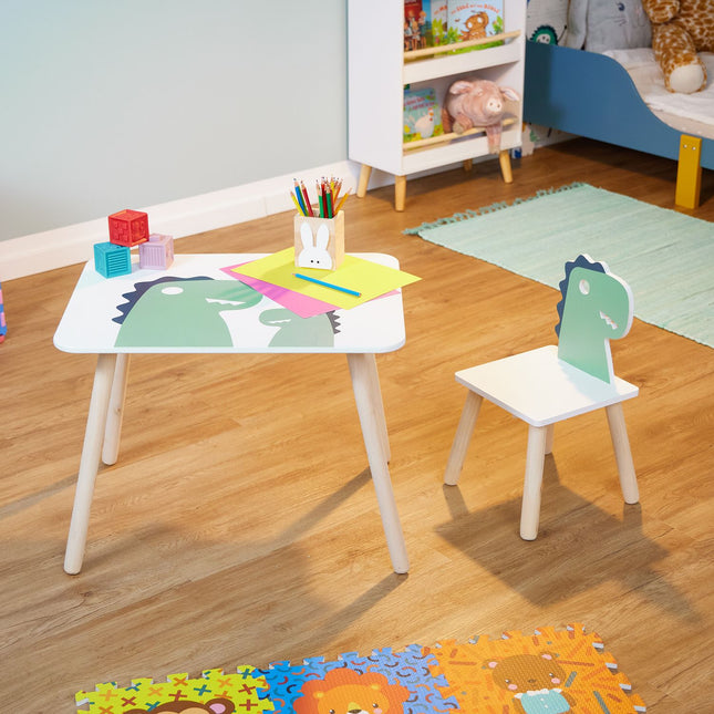 Kinder Dinosaurier Tisch- und Stuhl-Set – Kleinkindmöbel