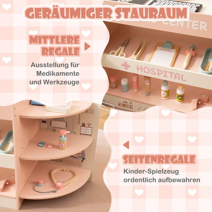 Kinder-Arztkoffer mit Sehtafel und CT-Scanner – Pink