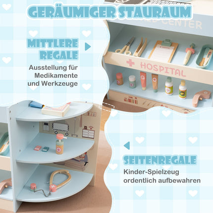 Kinderarzt Spielset mit Sehtafel & Spielzeug-CT-Scanner