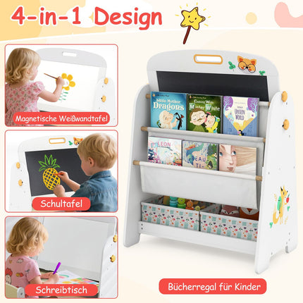 Kinderstaffelei mit Stuhl, Magnettafel & Kreidetafel