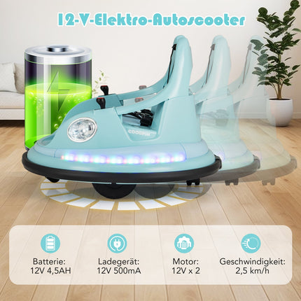 Kinder Elektro Bumper Car 12V mit Fernbedienung & Joysticks