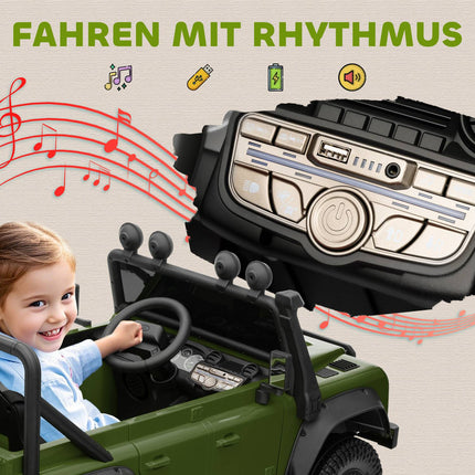 Kinder Elektroauto, 12V Akku, Fernsteuerung, Grün
