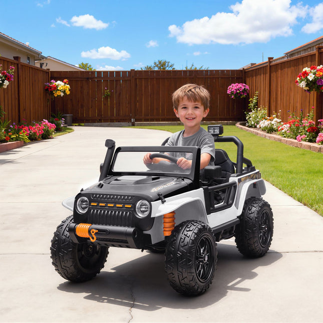 Kinder-Elektroauto, 12V Batterie, Fernbedienung, Weiß