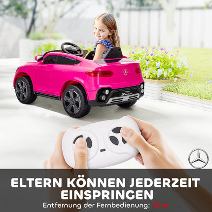 Kids Electric Car, 12V, Remote Control, LED, Music, Pink